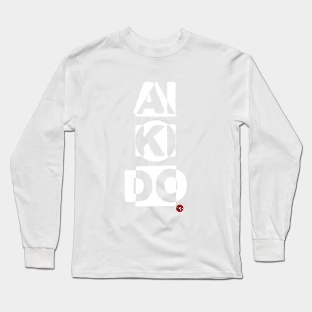 Aikido Shapes - White Long Sleeve T-Shirt by BaliBudo